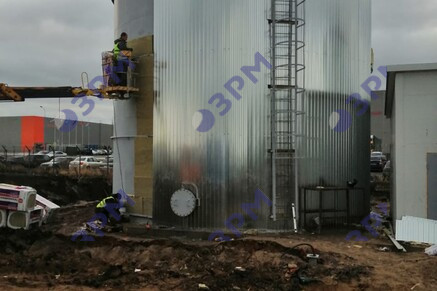 РВС-500 м3 для противопожарного запаса воды в Новосибирске - Опытный завод резервуаров и металлоконструкций